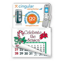 Stock Cellular Telephone Shape Calendar Pad Magnets With Tear Away Calendar